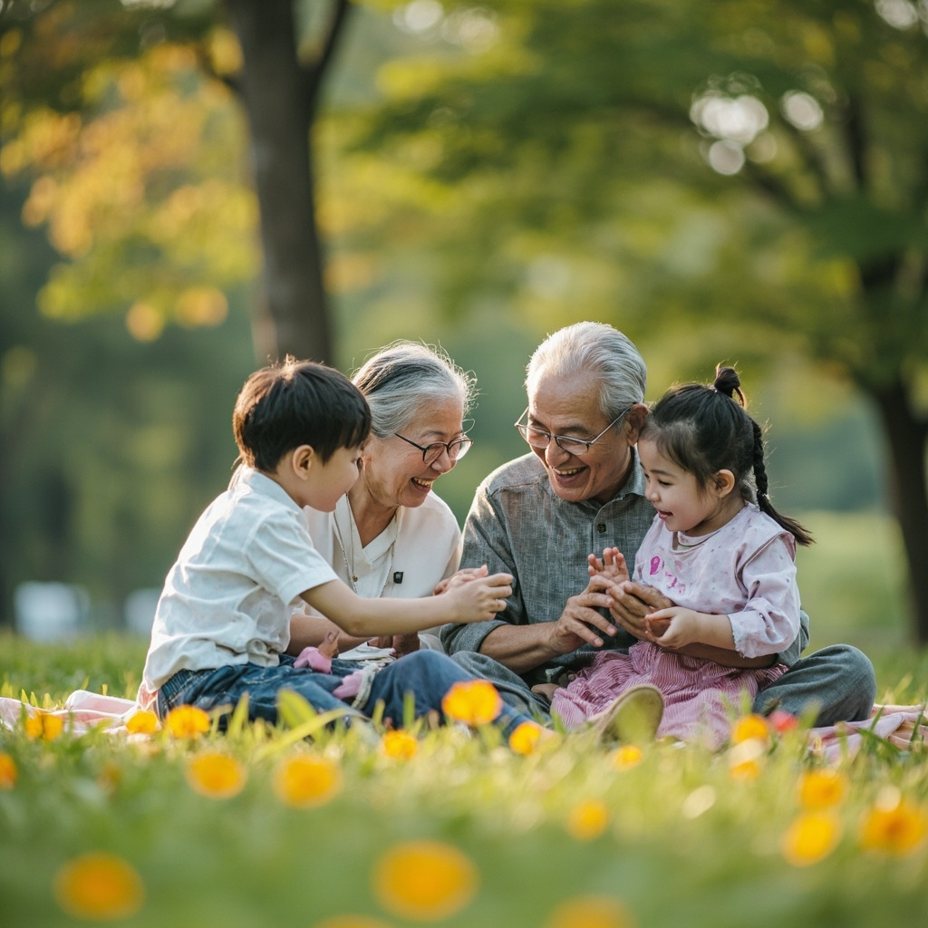 Chinese grandparents grandchildren