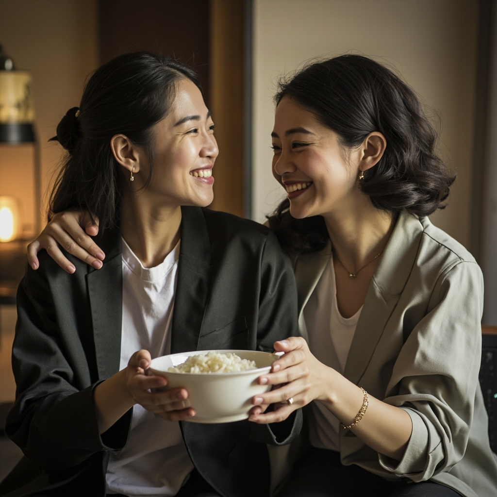 Chinese friends greeting