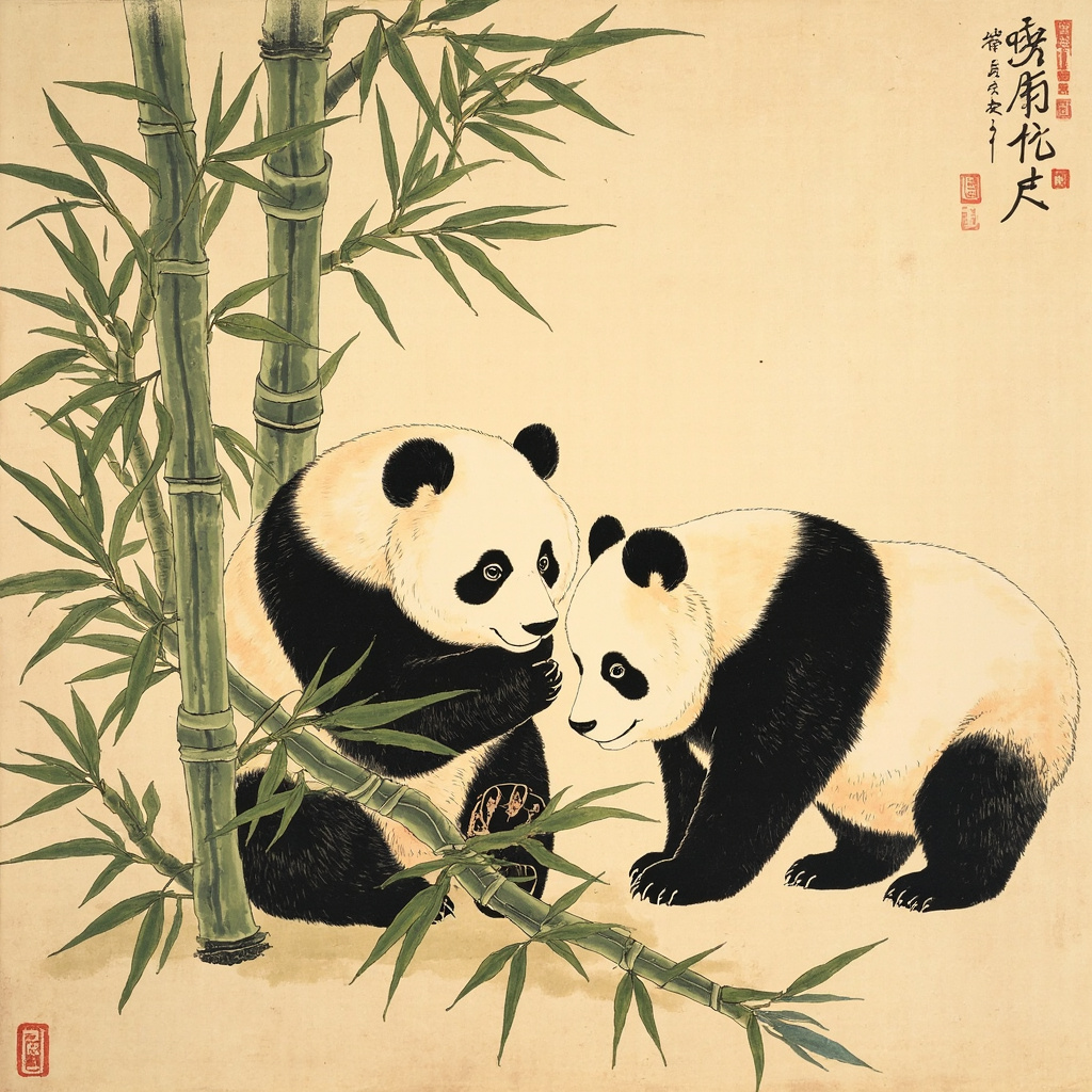 Panda in Chinese art