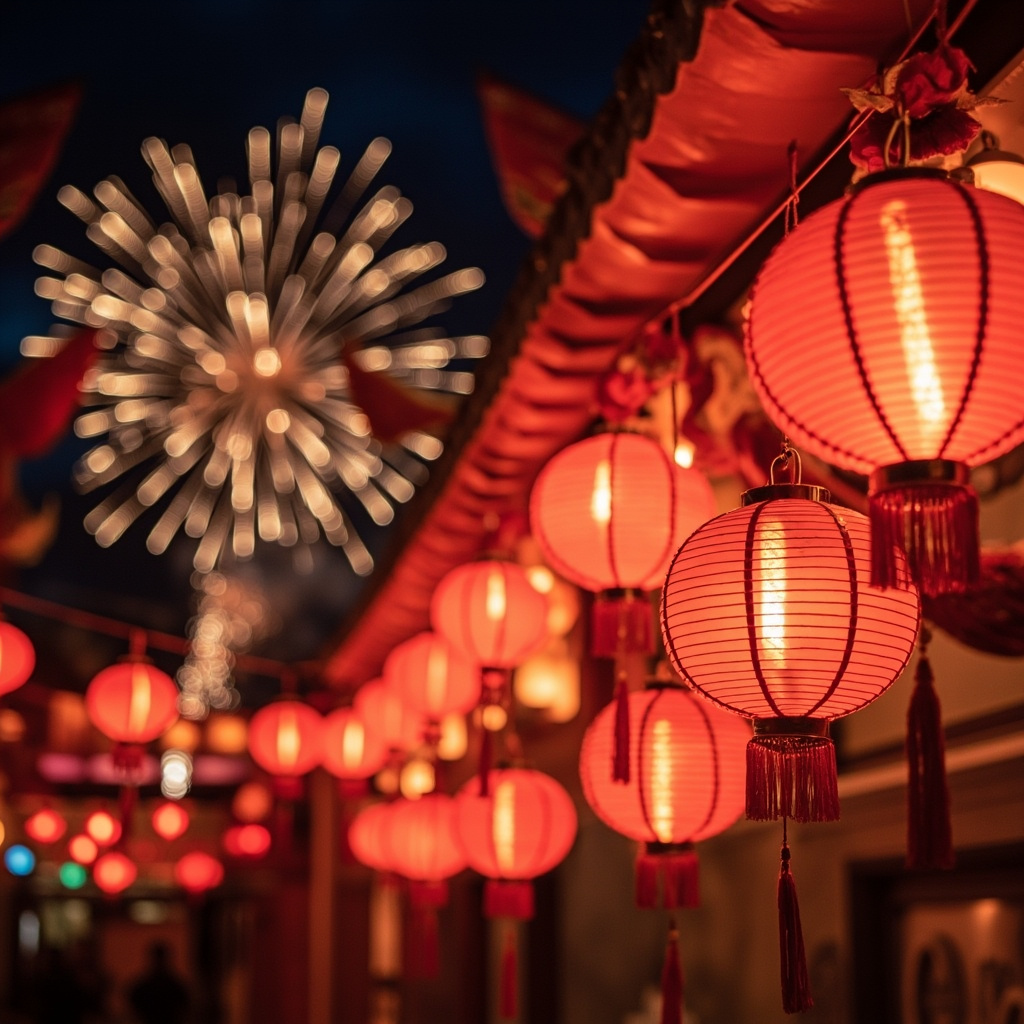 Chinese New Year red lanterns