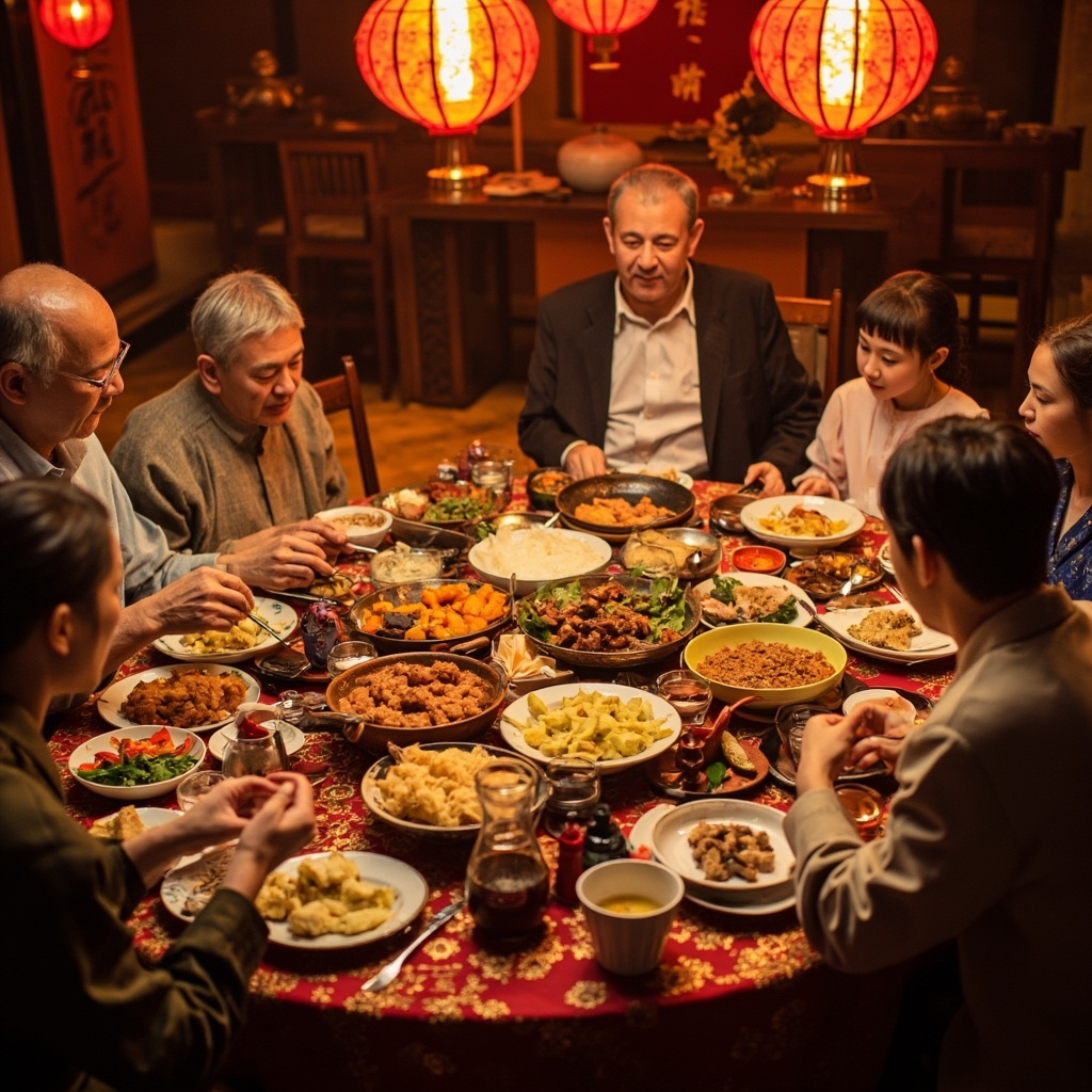 Chinese family reunion dinner